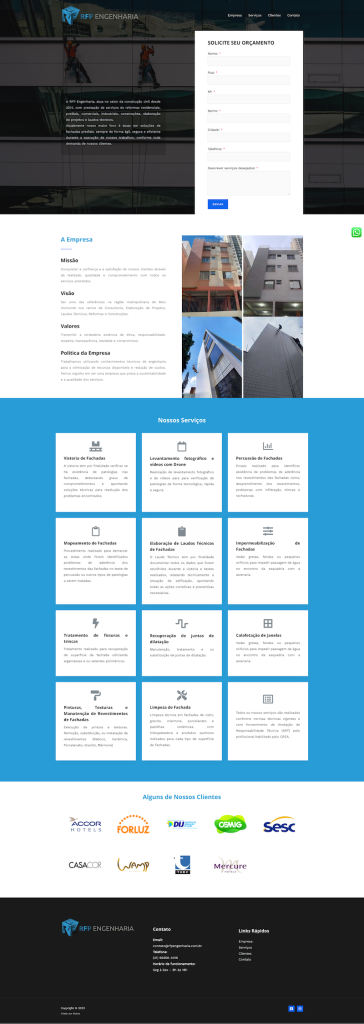 screenshot rfp landing page